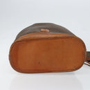 CELINE Macadam Canvas Shoulder Bag PVC Leather Brown Gold Auth bs30783-5