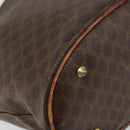 CELINE Macadam Canvas Tote Bag PVC Leather Brown Gold Auth bs30784-17