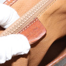 CELINE Macadam Canvas Tote Bag PVC Leather Brown Gold Auth bs30784-19