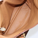 CELINE Macadam Canvas Tote Bag PVC Leather Brown Gold Auth bs30784-10