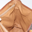 CELINE Macadam Canvas Tote Bag PVC Leather Brown Gold Auth bs30784-20