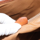 CELINE Macadam Canvas Tote Bag PVC Leather Brown Gold Auth bs30784-12