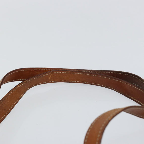 CELINE Macadam Canvas Tote Bag PVC Leather Brown Gold Auth bs30784