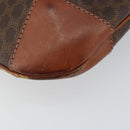 CELINE Macadam Canvas Tote Bag PVC Leather Brown Gold Auth bs30785-15