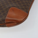 CELINE Macadam Canvas Tote Bag PVC Leather Brown Gold Auth bs30785-16