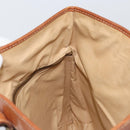 CELINE Macadam Canvas Tote Bag PVC Leather Brown Gold Auth bs30785-20