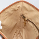 CELINE Macadam Canvas Tote Bag PVC Leather Brown Gold Auth bs30785-21