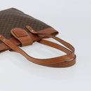 CELINE Macadam Canvas Tote Bag PVC Leather Brown Gold Auth bs30785-7