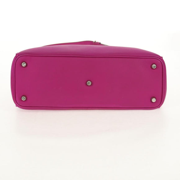 Christian Dior Diorissimo Hand Bag Leather 2way Purple Silver Auth bs30787