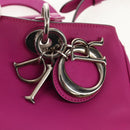 Christian Dior Diorissimo Hand Bag Leather 2way Purple Silver Auth bs30787-20