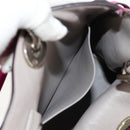 Christian Dior Diorissimo Hand Bag Leather 2way Purple Silver Auth bs30787-24