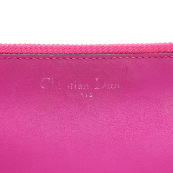 Christian Dior Diorissimo Hand Bag Leather 2way Purple Silver Auth bs30787