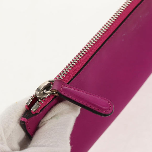 Christian Dior Diorissimo Hand Bag Leather 2way Purple Silver Auth bs30787
