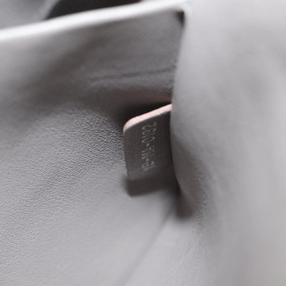 Christian Dior Diorissimo Hand Bag Leather 2way Purple Silver Auth bs30787