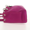 Christian Dior Diorissimo Hand Bag Leather 2way Purple Silver Auth bs30787-3