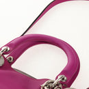 Christian Dior Diorissimo Hand Bag Leather 2way Purple Silver Auth bs30787-14