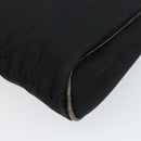 Christian Dior Trotter Canvas Clutch Bag Black Gold Auth bs30788-15