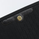 Christian Dior Trotter Canvas Clutch Bag Black Gold Auth bs30788-8