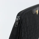 Christian Dior Trotter Canvas Clutch Bag Black Gold Auth bs30788-9