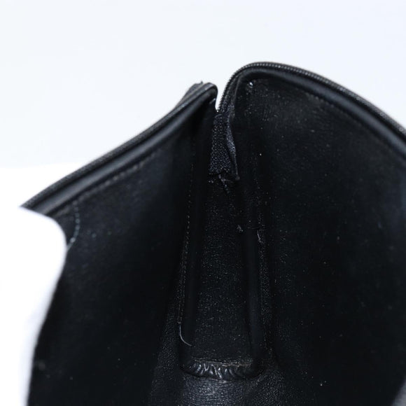 Christian Dior Trotter Canvas Clutch Bag Black Gold Auth bs30788