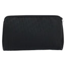 Christian Dior Trotter Canvas Clutch Bag Black Gold Auth bs30788-2
