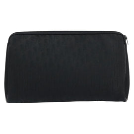 Christian Dior Trotter Canvas Clutch Bag Black Gold Auth bs30788 - 0
