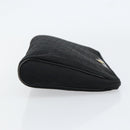 Christian Dior Trotter Canvas Clutch Bag Black Gold Auth bs30788-3