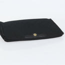 Christian Dior Trotter Canvas Clutch Bag Black Gold Auth bs30788-5