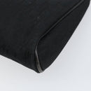 Christian Dior Trotter Canvas Clutch Bag Black Gold Auth bs30788-7