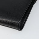 Christian Dior Chain Shoulder Bag Leather Black Gold Auth bs30789-15