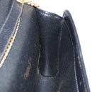 Christian Dior Chain Shoulder Bag Leather Black Gold Auth bs30789-18