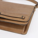 Christian Dior Shoulder Bag Leather Brown Gold Auth bs30791-9