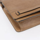 Christian Dior Shoulder Bag Leather Brown Gold Auth bs30791-14