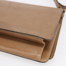 Christian Dior Shoulder Bag Leather Brown Gold Auth bs30791-15