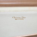 Christian Dior Shoulder Bag Leather Brown Gold Auth bs30791-17