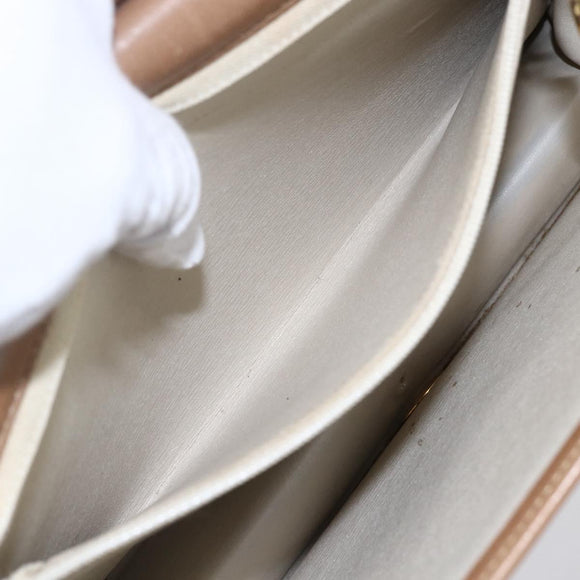 Christian Dior Shoulder Bag Leather Brown Gold Auth bs30791