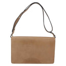 Christian Dior Shoulder Bag Leather Brown Gold Auth bs30791-2