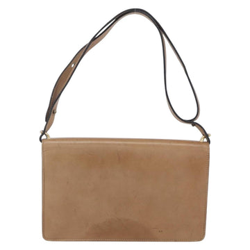 Christian Dior Shoulder Bag Leather Brown Gold Auth bs30791 - 0