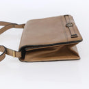 Christian Dior Shoulder Bag Leather Brown Gold Auth bs30791-3