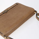 Christian Dior Shoulder Bag Leather Brown Gold Auth bs30791-6