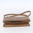 Christian Dior Shoulder Bag Leather Brown Gold Auth bs30791-5