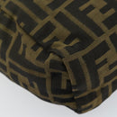 FENDI Zucca Canvas Hand Bag Black Brown Auth bs30792-16