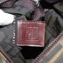FENDI Zucca Canvas Hand Bag Black Brown Auth bs30792-17