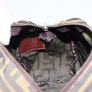 FENDI Zucca Canvas Hand Bag Black Brown Auth bs30792-18