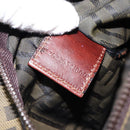 FENDI Zucca Canvas Hand Bag Black Brown Auth bs30792-12