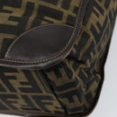 FENDI Zucca Canvas Hand Bag Black Brown Auth bs30793-15