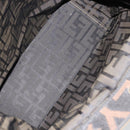 FENDI Zucca Canvas Hand Bag Black Brown Auth bs30793-10