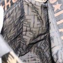 FENDI Zucca Canvas Hand Bag Black Brown Auth bs30793-17