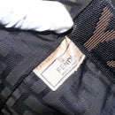 FENDI Zucca Canvas Hand Bag Black Brown Auth bs30793-18