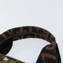 FENDI Zucca Canvas Hand Bag Black Brown Auth bs30793-8